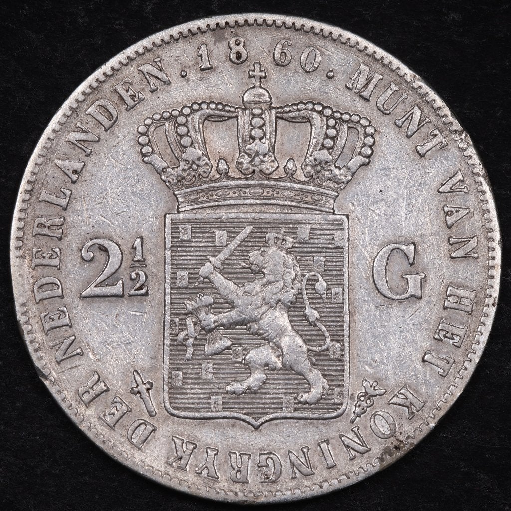 Rijksdaalder 1860. Zfr-. (P), Koning Willem III, Zilver, Ophalen of Verzenden, Losse munt