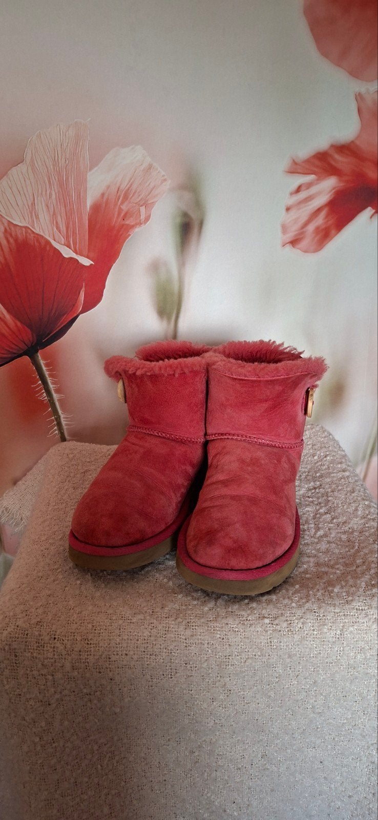 Roze Ugg Button Bailey laarzen - Maat 38, Kleding | Dames, Ophalen of Verzenden, Roze, Hoge laarzen
