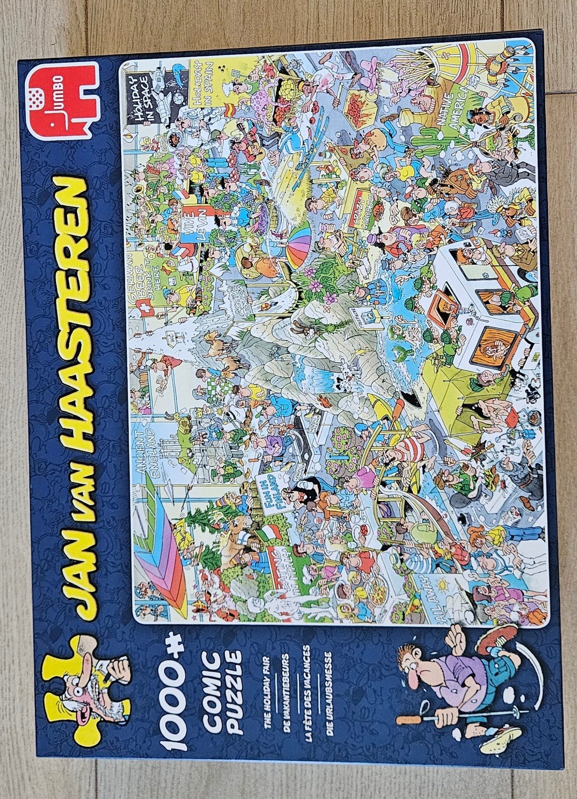 Jan van Haasteren 1000+ stukjes - De vakantiebeurs., Ophalen of Verzenden, 500 t/m 1500 stukjes, Zo goed als nieuw, Legpuzzel