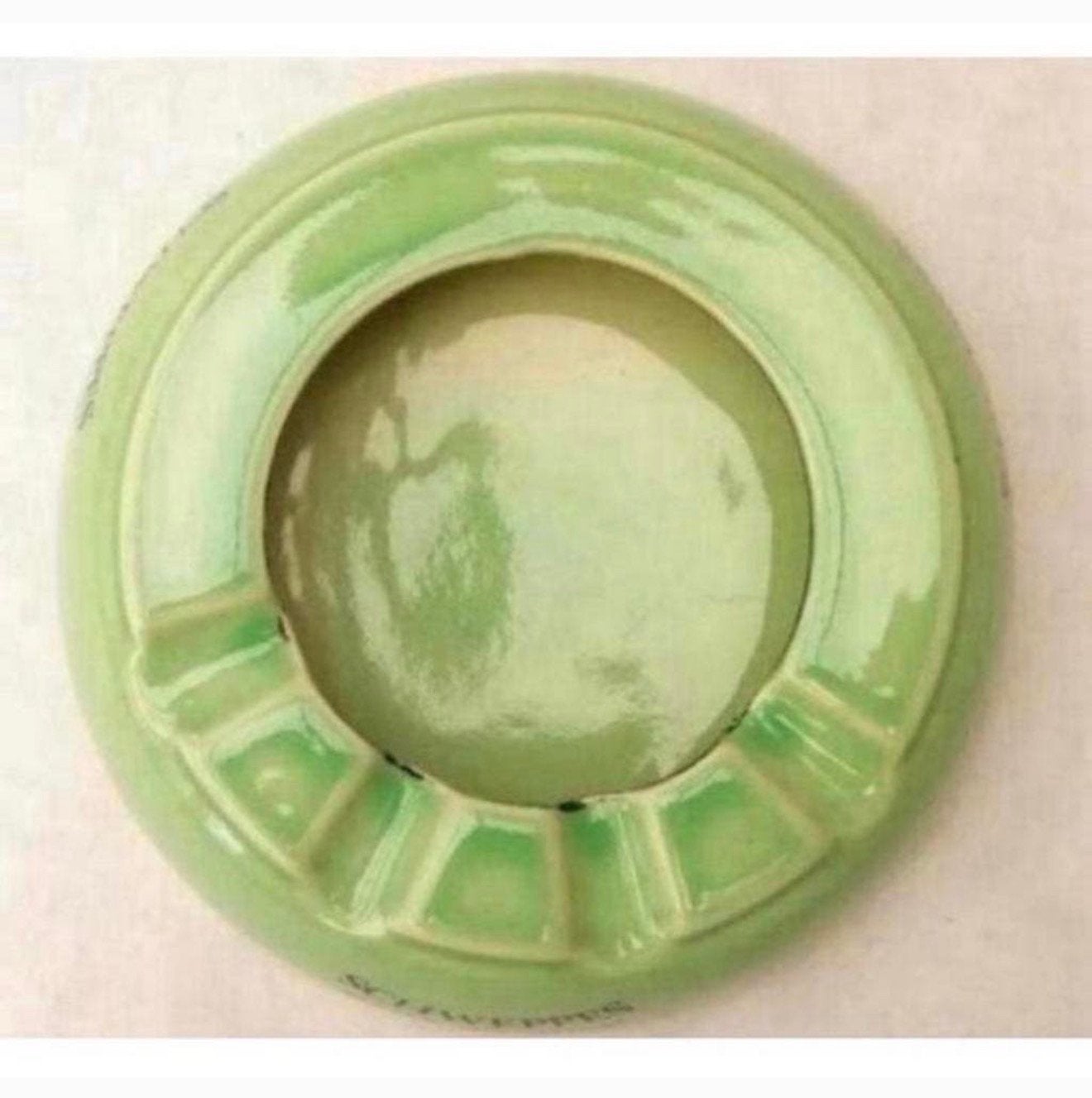 Vintage Schweppes Bitter Grapefruit Groene Ceramic Asbak, Hb, Ophalen of Verzenden, Zo goed als nieuw, H