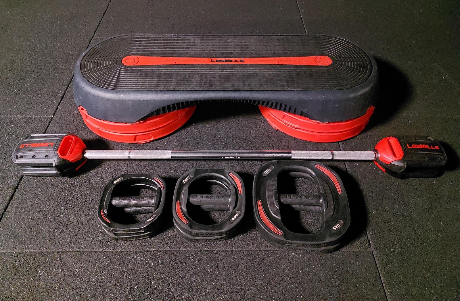 Lesmills smart Bodypump set met step, Sport en Fitness, Fitnessmaterialen, Ophalen, Zo goed als nieuw, Stepbank