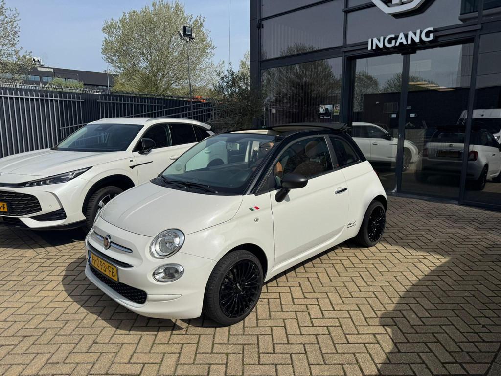 Fiat 500C Cabrio 0.9 TwinAir Young | Two- Tone | Leder Int., Auto's, Fiat, Voorwielaandrijving, 12 maanden, Euro 6, Wit