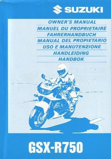 Suzuki GSX R750 handleiding instructieboek (5039z), Motoren, Verzenden, Suzuki