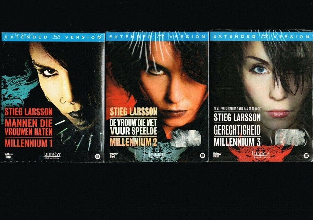 Stieg Larsson MILLENNIUM TRILOGY extended BLU RAY  NIEUW, Cd's en Dvd's, Blu-ray, Ophalen of Verzenden, Nieuw in verpakking, Thrillers en Misdaad
