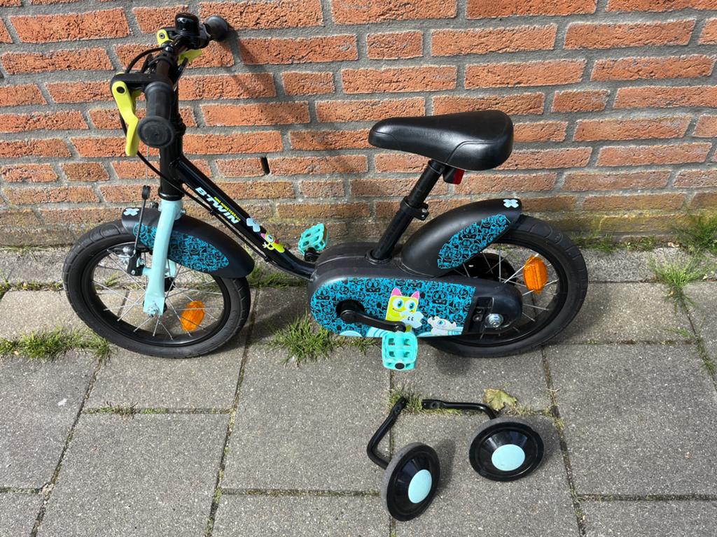 FIETS 14 INCH 3-5 JAAR 500 MINI MONSTERS B'TWIN, Fietsen en Brommers, Ophalen, Gebruikt, Minder dan 16 inch