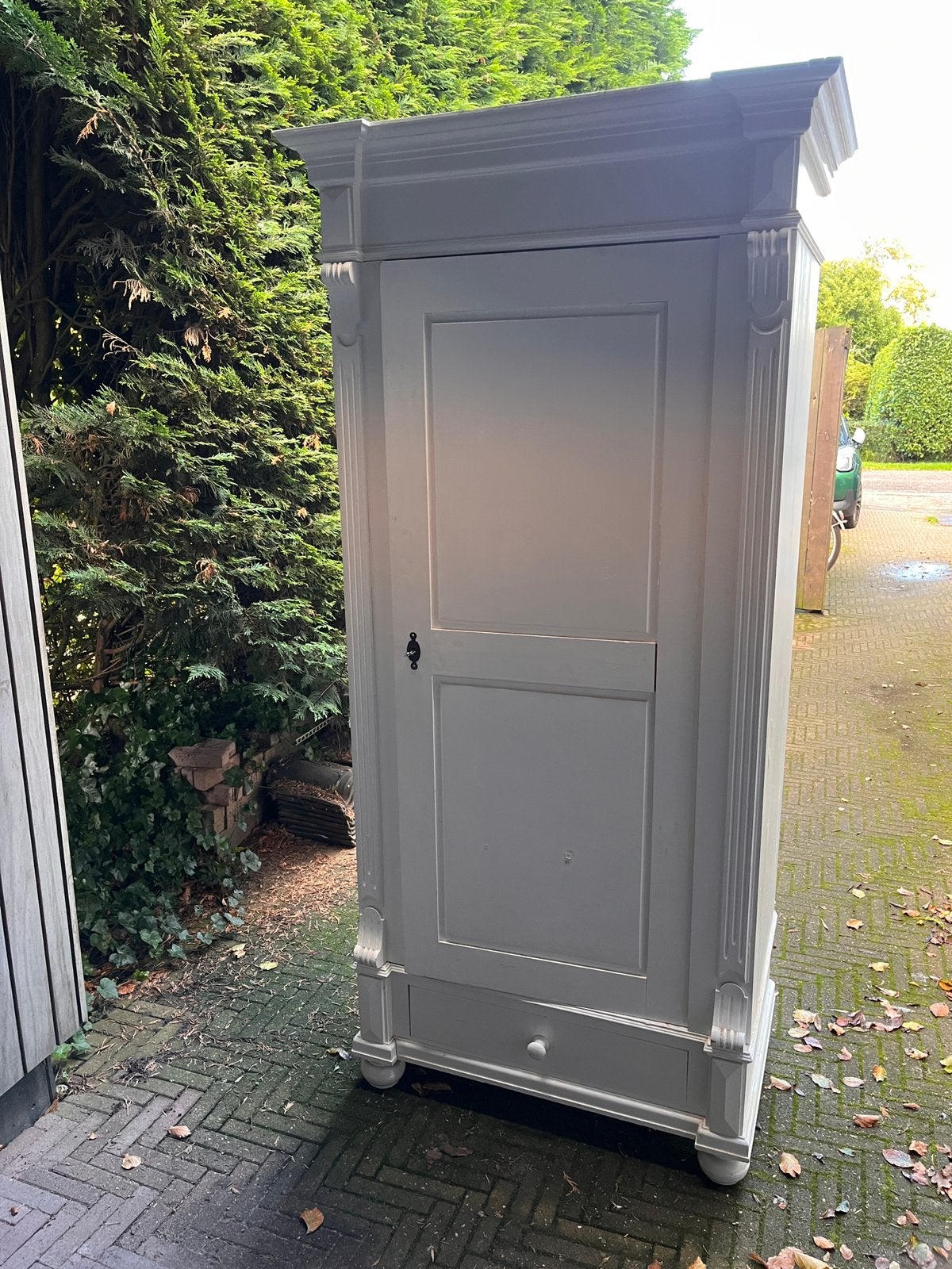 Kledingkast brocante wit, Huis en Inrichting, Ophalen, Gebruikt
