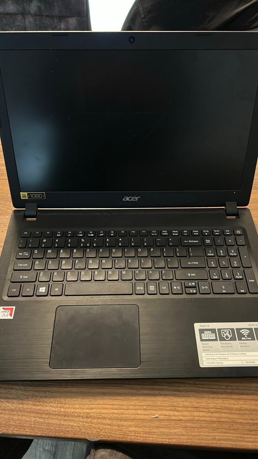 Acer Aspire 3 A315-21-4408 Laptop, Ophalen of Verzenden, Gebruikt, 15 inch, 8 GB