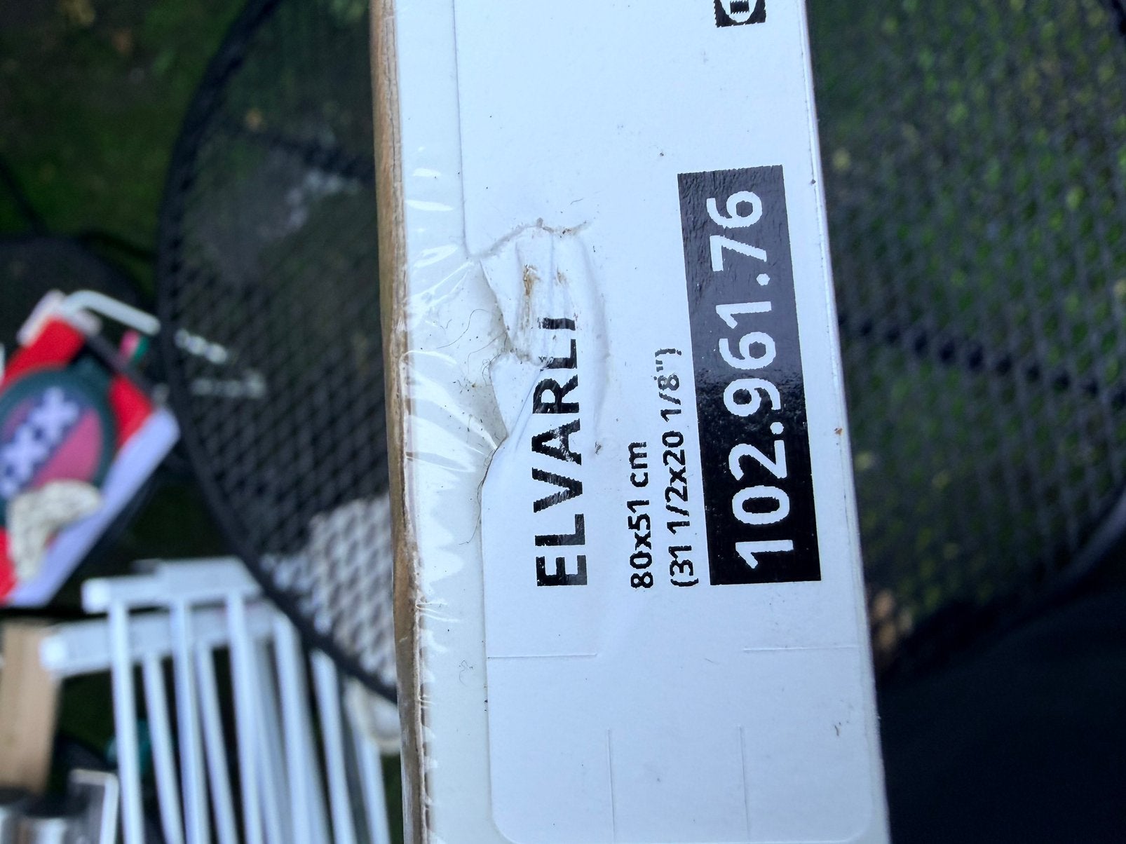 Plank 80x51 & bevestigingsstangen Ikea Elvarli, wit, Huis en Inrichting, Ophalen, Nieuw, 50 tot 100 cm, Minder dan 100 cm