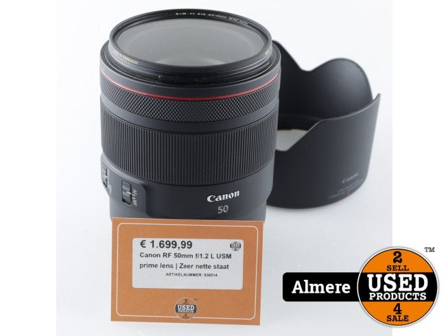 Canon RF 50mm f/1.2 L USM prime lens | Zeer nette staat, Canon, Zo goed als nieuw, Support@canon.com, 30-2, Shimomaruko 3-chome, Ohta-ku
Tokyo 146-8501
Japan