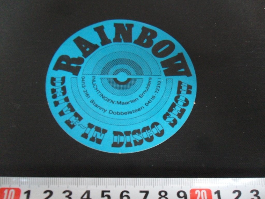 sticker Liempde Boxtel RAINBOW Dirive in disco show Stanny D, Verzamelen, Ophalen of Verzenden, Zo goed als nieuw