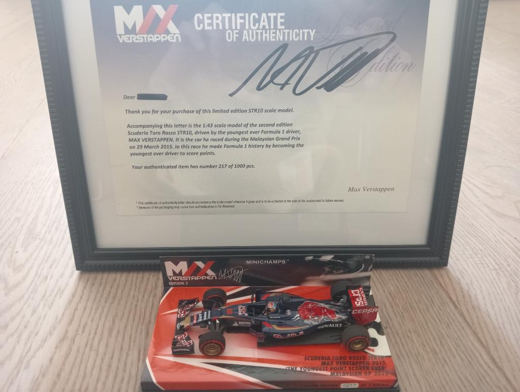 Max Verstappen editie 2 Toro Rosso STR10, Ophalen of Verzenden, Zo goed als nieuw