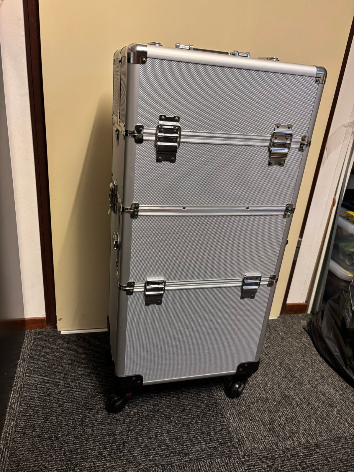 Koffer aluminium, Ophalen, Overige kleuren, Zo goed als nieuw, Met slot