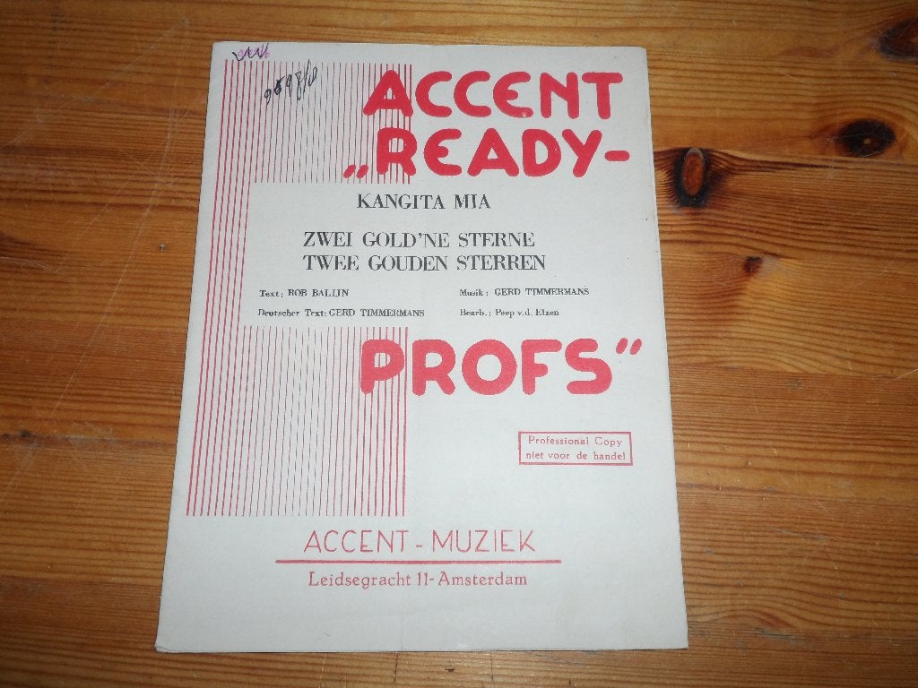 Accent ready profs, Muziek en Instrumenten, Bladmuziek, Gebruikt, Klarinet, Ophalen of Verzenden, Artiest of Componist