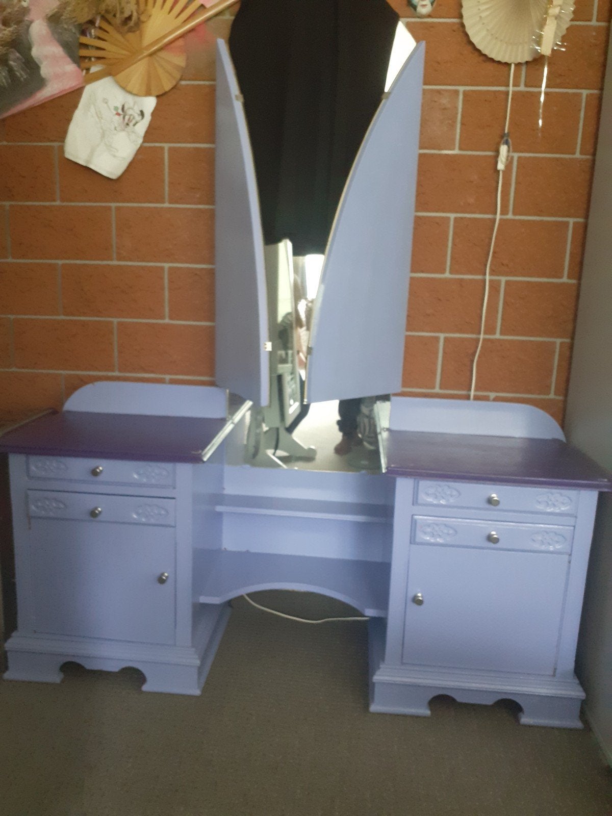 mooie meisjes kaptafel paars, Ophalen