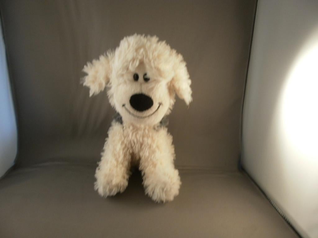 Samson hond studio 100 wit grijs harig velours 25 cm Zwarte, Ophalen of Verzenden, Nieuw, Hond