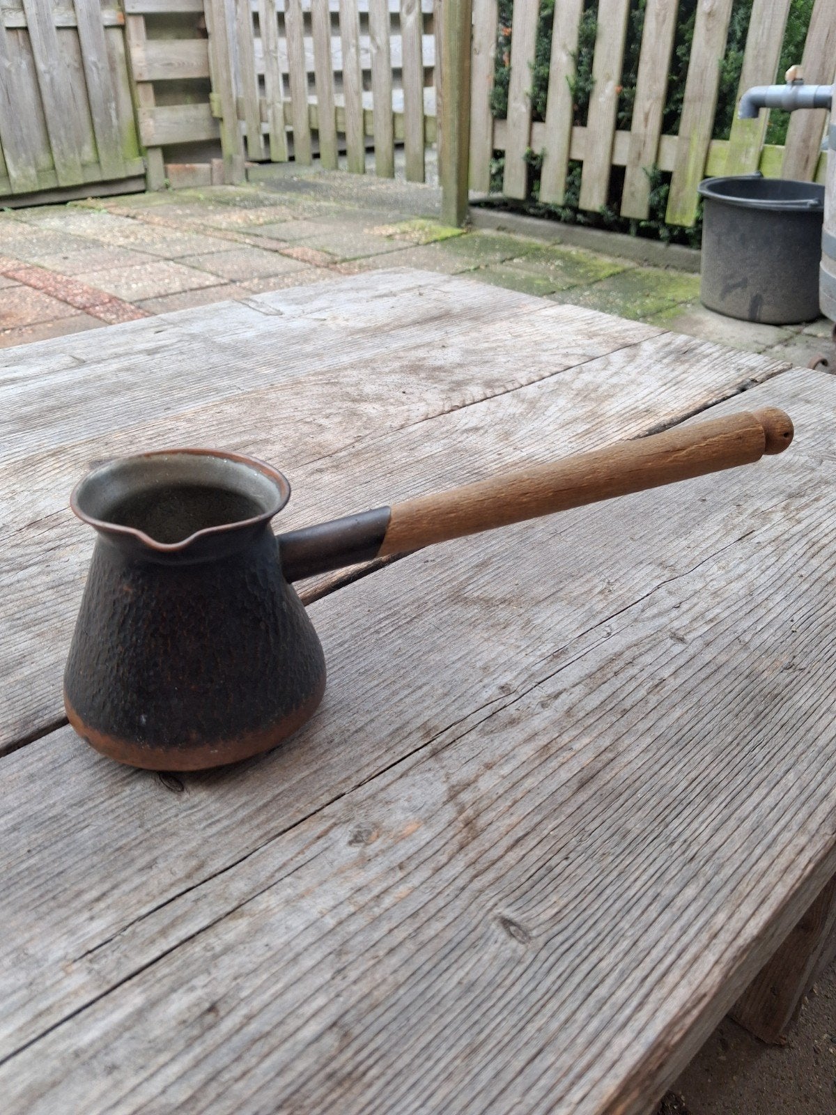 Prachtige Vintage Koperen Turkse Koffiepot (Cezve/Turka), Ophalen of Verzenden, Koper