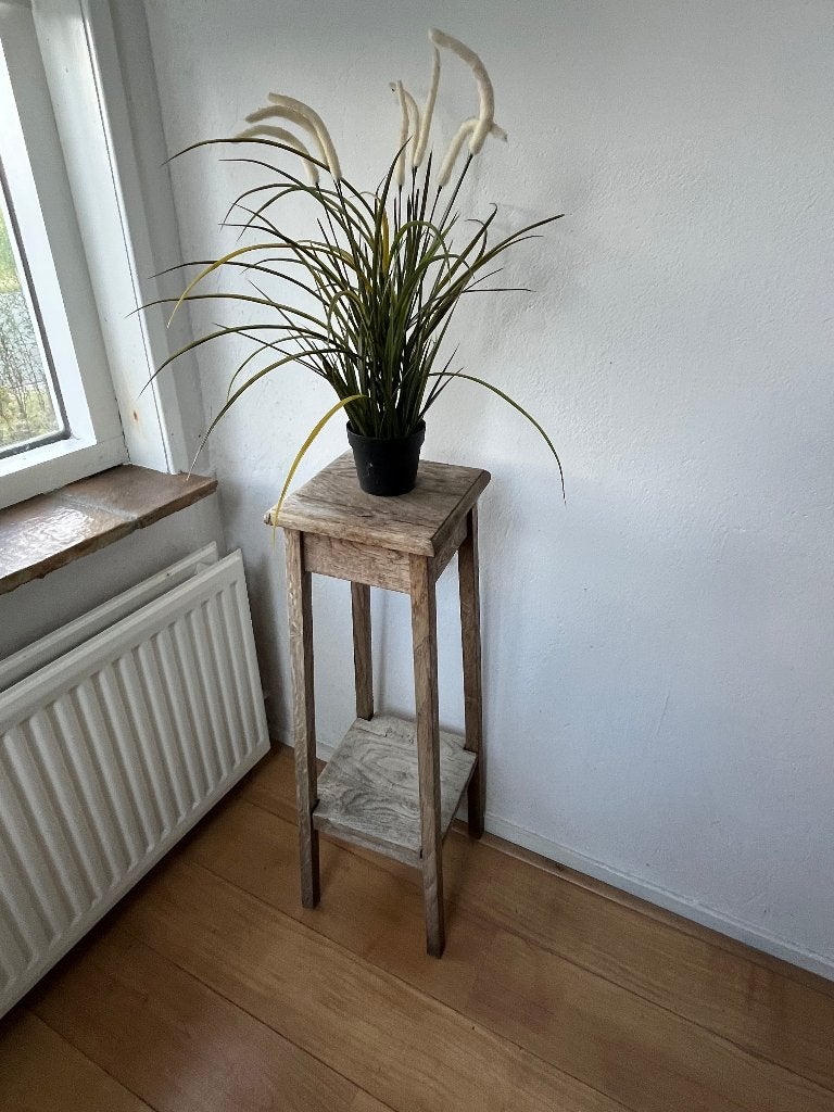 Plantentafeltje stoer verweerd hout, Huis en Inrichting, Minder dan 55 cm, Gebruikt, Ophalen of Verzenden, 60 cm of meer