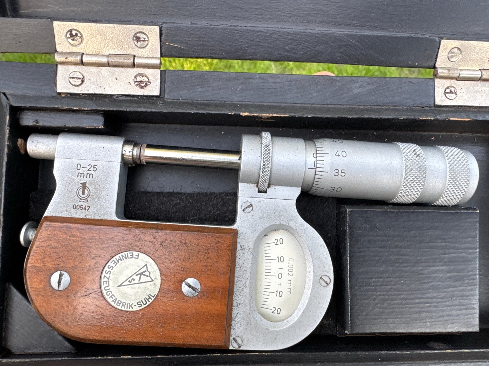 Oude Micrometer 0-25mm Feinmesszeugfabrik Suhl, Duitsland, Antiek en Kunst, Ophalen