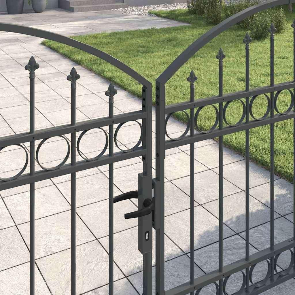IJzeren tuinpoort poort draaihek 3x1,25/1,5 m GRATIS BEZORGD, Met poort, Verzenden, Nieuw, Spijlenhekwerk