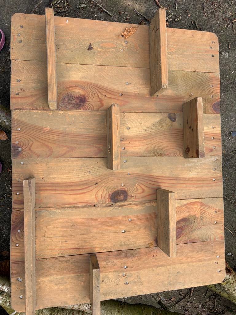 Steigerhouten Wandbord - Rustiek en Robuust 68x86cm, Ophalen, Gebruikt, Hout, Bruin