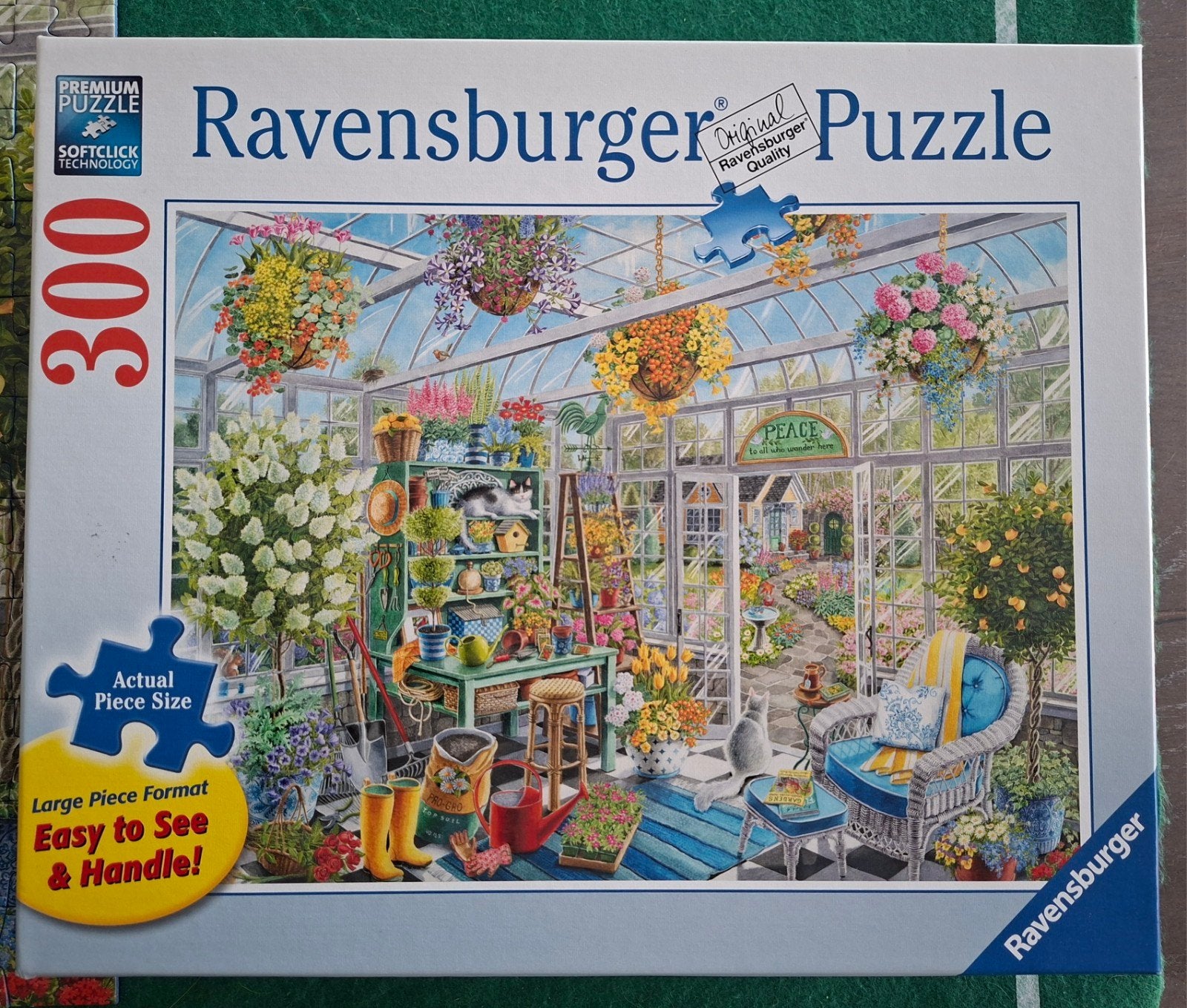 Ravensburger puzzel Bloeiende tuinkas. 300 stukken., Ophalen of Verzenden, Minder dan 500 stukjes, Zo goed als nieuw