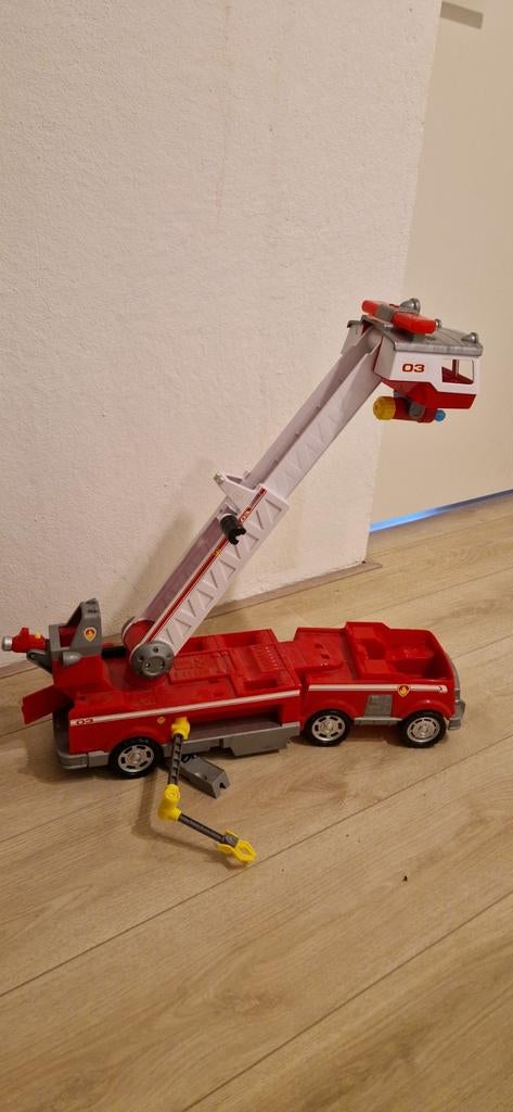 Paw patrol brandweerwagen groot, Ophalen