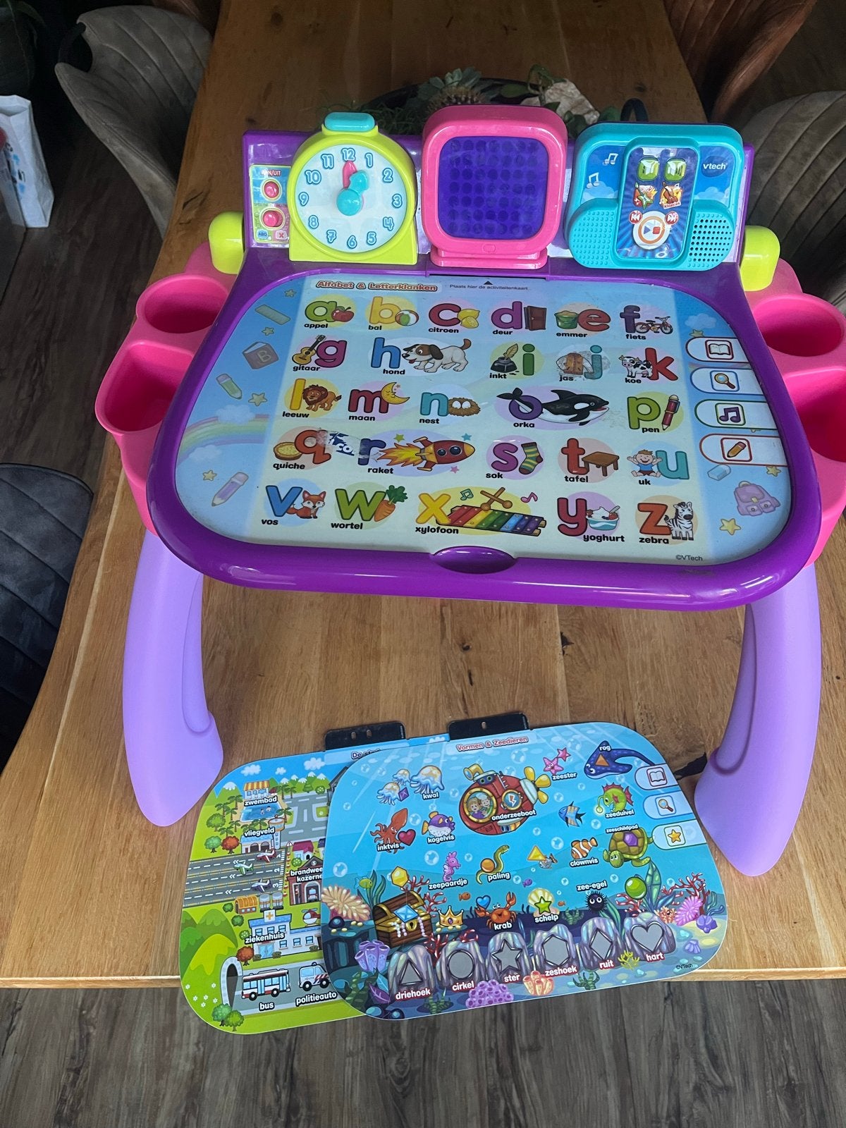 VTech Interactief Magisch Bureau met extra kaarten, Ophalen, Zo goed als nieuw, Taal en Lezen, Met licht