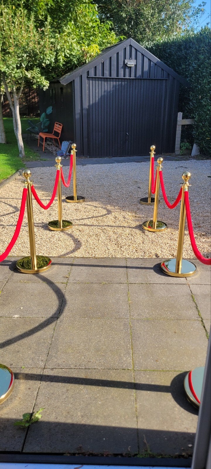 Afzetpalen met rood koord - Feestelijke entree, Ophalen, Nieuw
