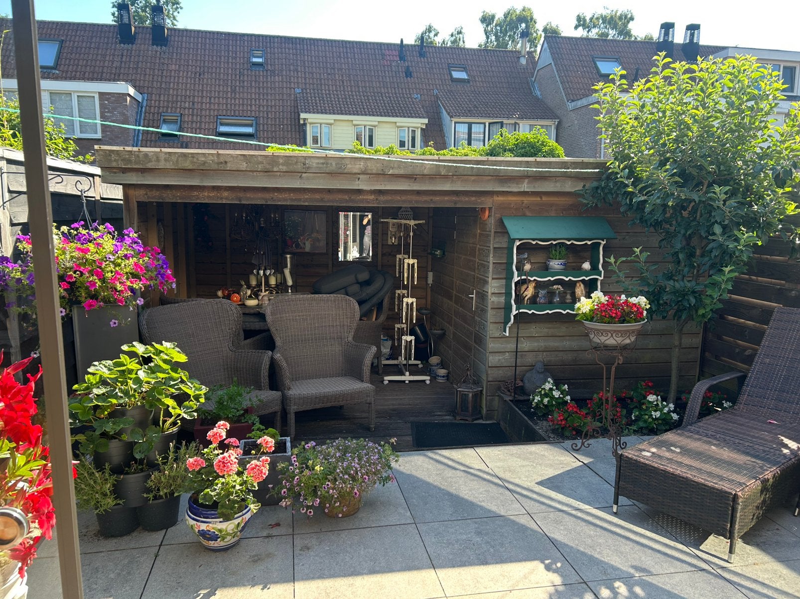 Overkapping met schuurtje, Tuin en Terras, Ophalen, Gebruikt, Hout