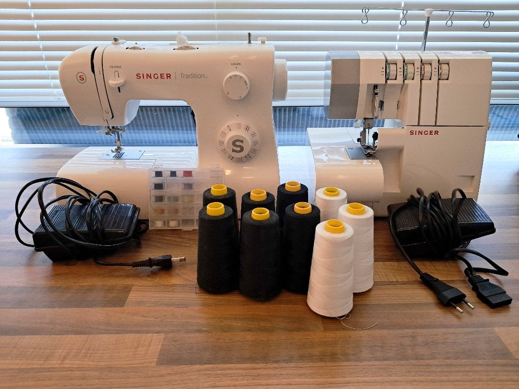 Singer Naaimachine & Lockmachine Set - Zo goed als nieuw, Ophalen, Zo goed als nieuw, Naaimachine, Singer