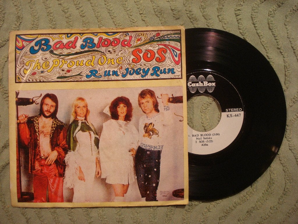 Abba 7" Vinyl EP: ‘SOS (Thailand) The Osmonds Neil Sedaka, Gebruikt, 7 inch, Ophalen of Verzenden, EP