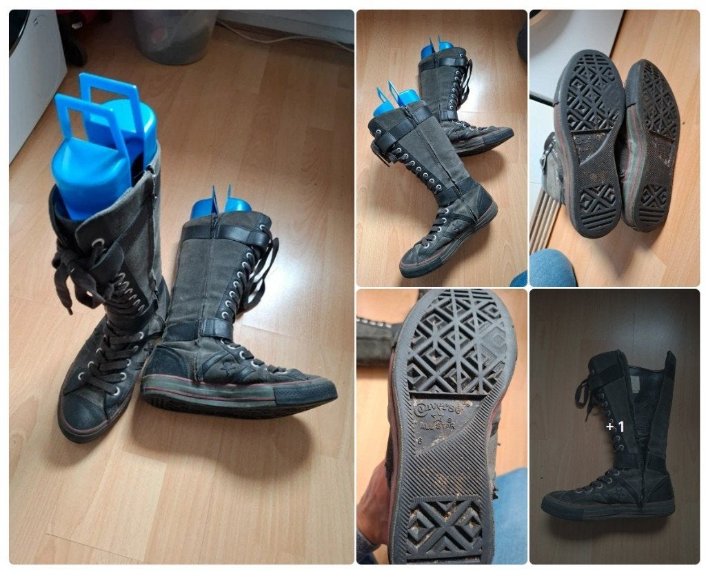 Vintage stoere Converse All Stars suède laars, Hoge laarzen, Zwart, Ophalen of Verzenden, Converse All Stars