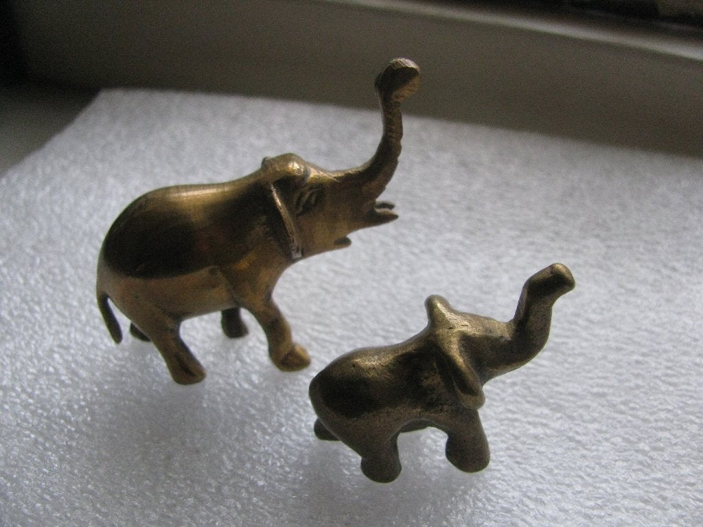 2 X Letterbak Miniatuur van Koper - Olifant, Antiek en Kunst, Verzenden