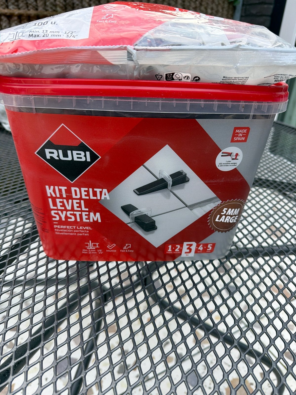 Rubi Delta Level Kit Systeem - +/- 50 strips voeg 5 mm, Ophalen of Verzenden, Zo goed als nieuw, Overige materialen, Vloertegels