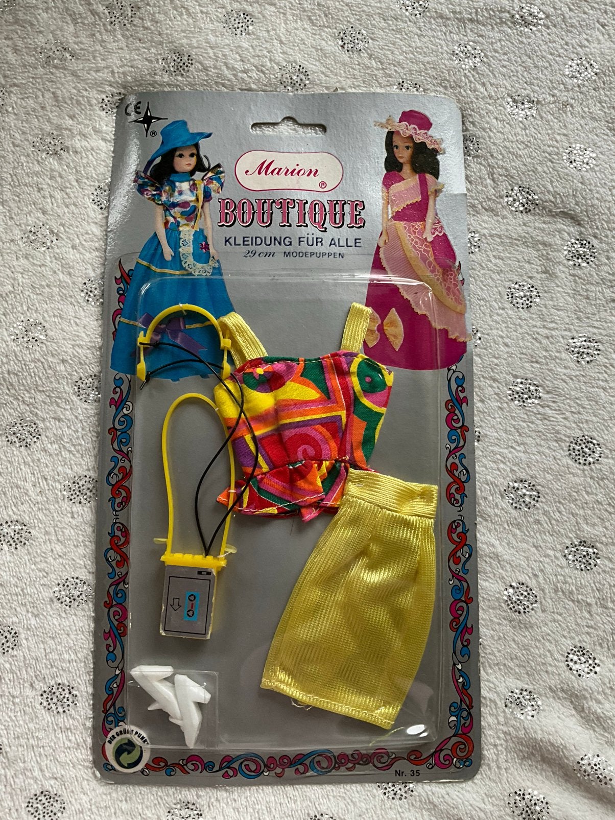 Vintage boutique barbie outfit incl hakken. Western Germany, Verzamelen, Poppen, Ophalen of Verzenden, Nieuw