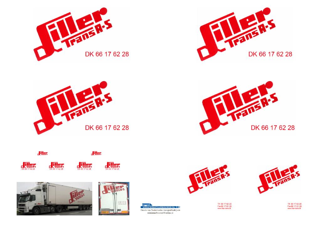 Vrachtauto decal 1:50 Liller Trans A/S Denemarken, Verzenden, Nieuw, Bus of Vrachtwagen, Overige merken