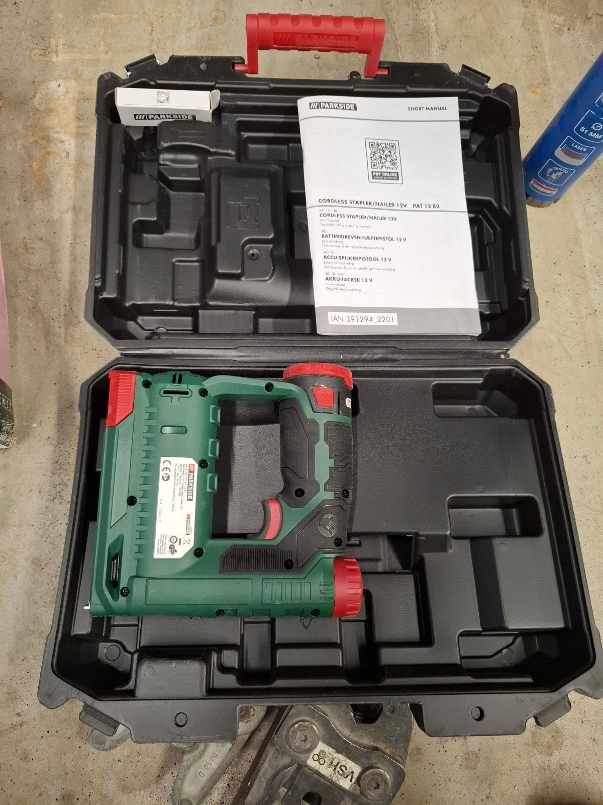 Parkside Accu-tacker 12V (zonder oplader), Ophalen, Gebruikt, Tacker/nietmachine, Parkside
