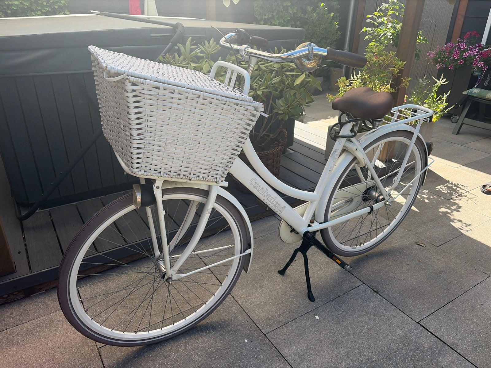 Cumberland Damesfiets met mand - Goede staat, Fietsen en Brommers, Terugtraprem, Zo goed als nieuw, 50 tot 53 cm, Ophalen