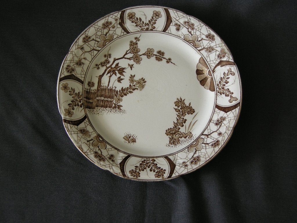 Petrus Regout Nankin bruin decor ontbijtbord, Antiek en Kunst, Antiek | Servies los, Ophalen of Verzenden