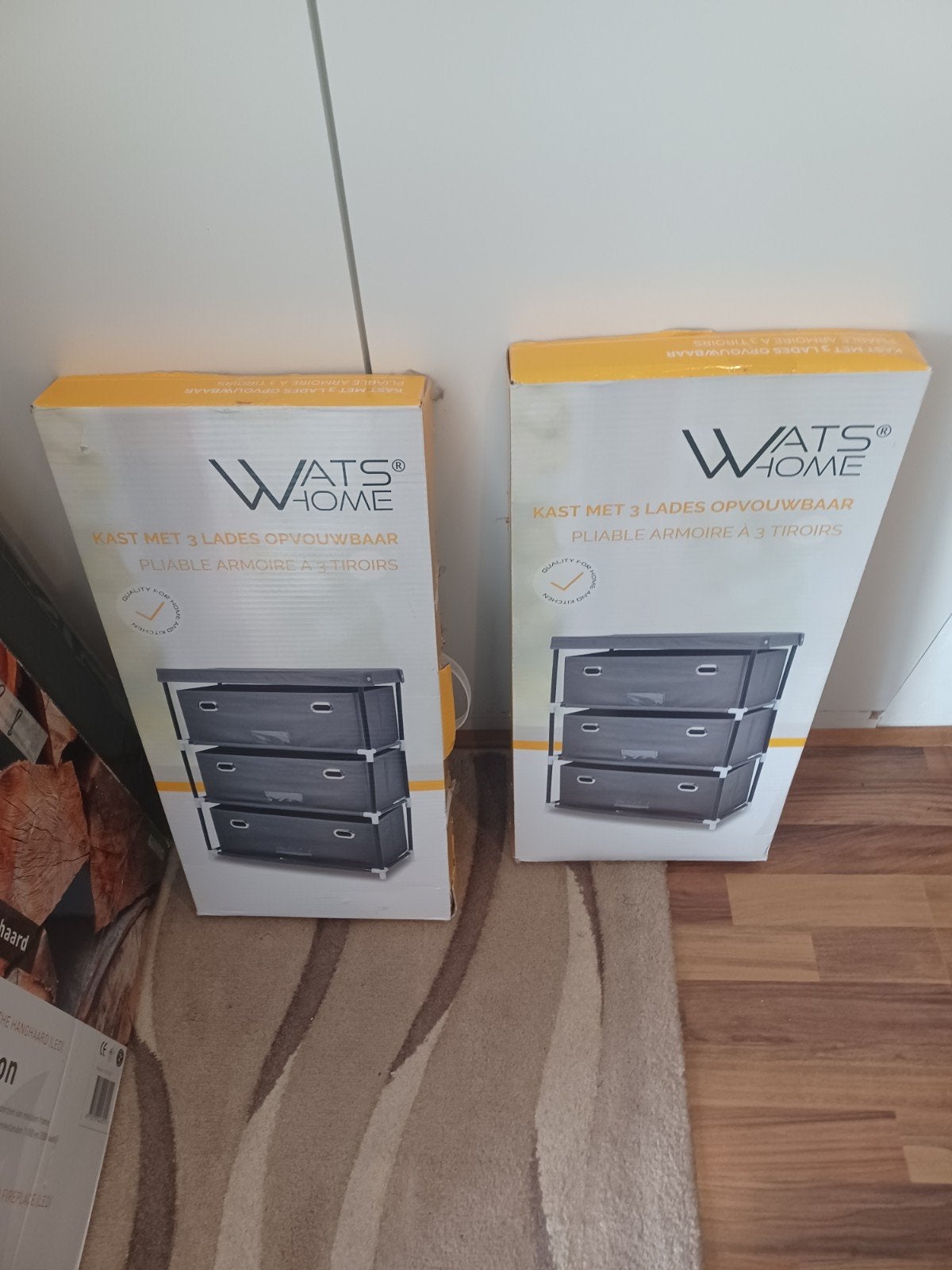 Wats Home Opvouwbare Kast met 3 Lades - Nieuw in Doos, Ophalen of Verzenden, Nieuw