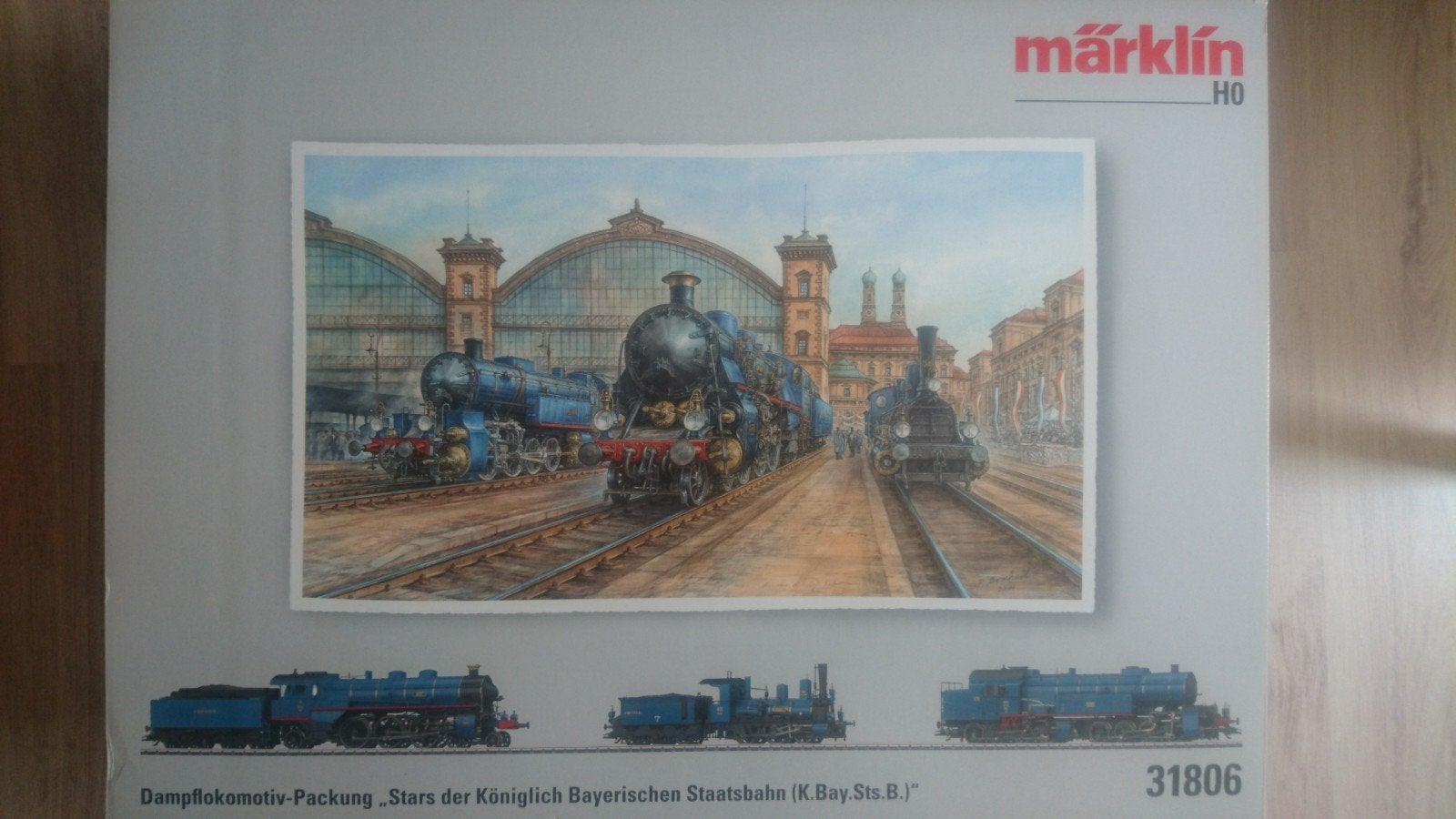 Marklin  Set locs (K.Bay.Sts.B.) Mfx+Geluid+Vitr+Cert. 31806, Ophalen, Wisselstroom, Locomotief, Zo goed als nieuw