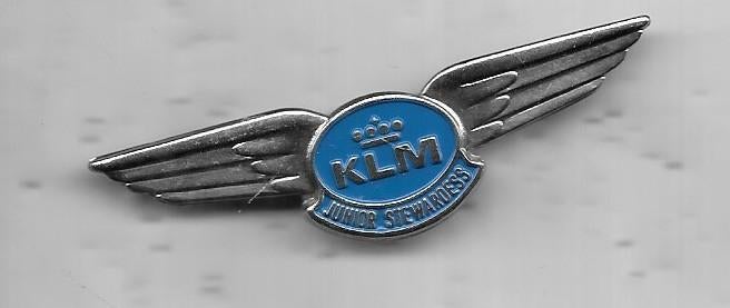 KLM VLIEGTUIG BROCHE SPELD STEWARDES K.L.M., Ophalen of Verzenden, Gebruikt, Transport, Speldje of Pin