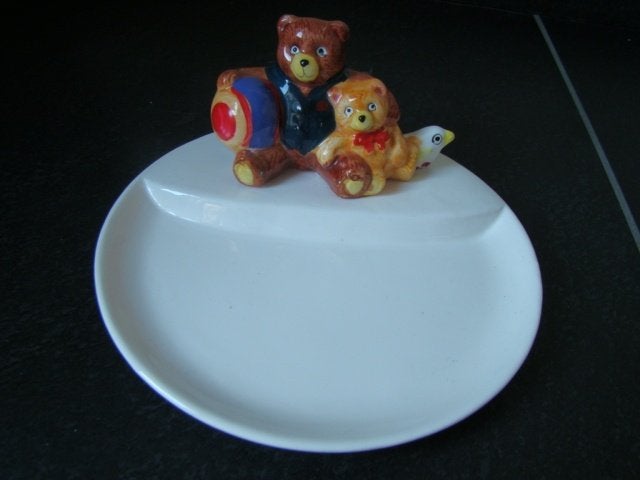 Lief schaaltje met beren, voor allerlei dingen te gebruiken, Schaal, Ophalen of Verzenden, Zo goed als nieuw, Ovaal