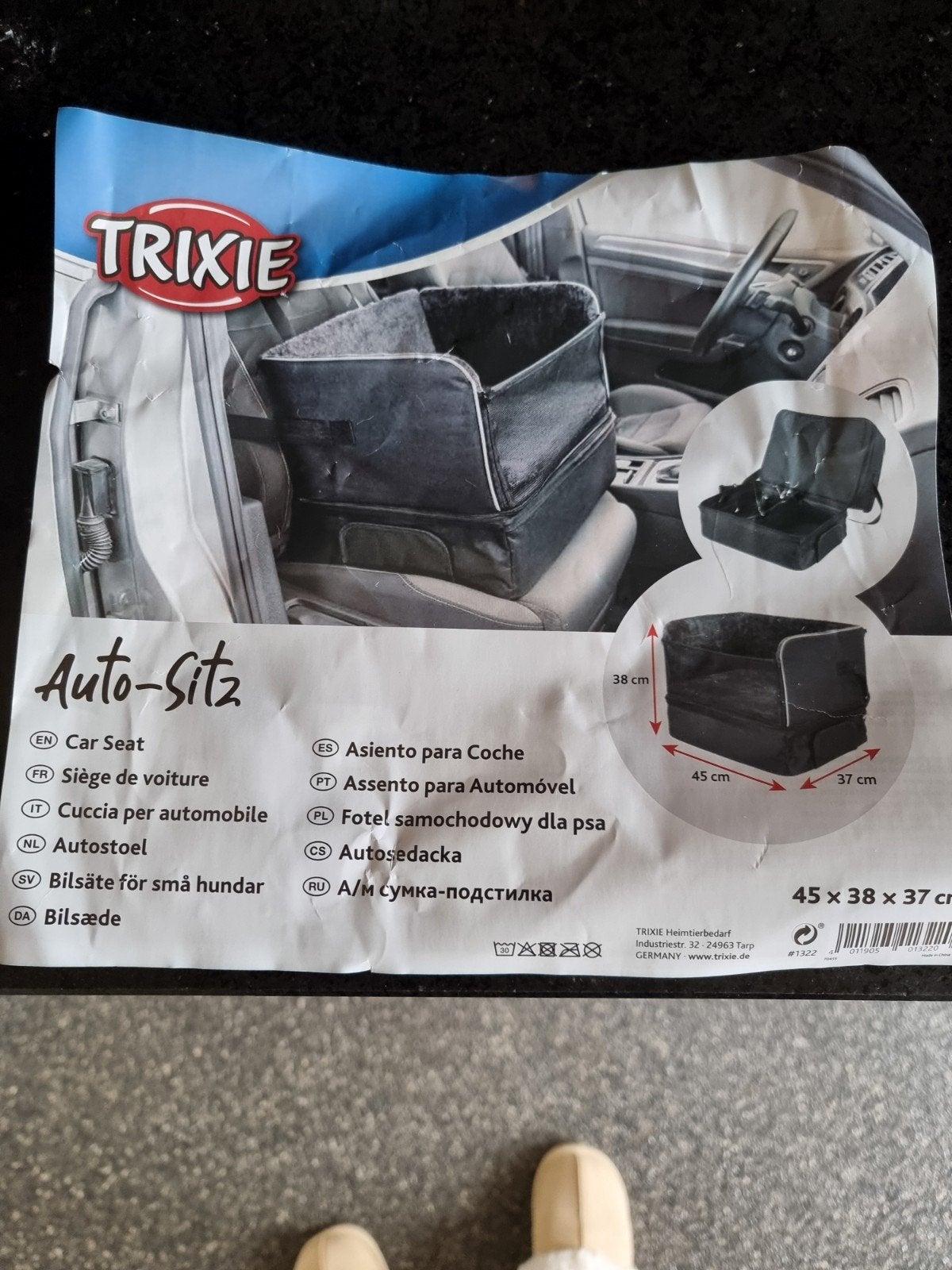 trixie auto mand, Trixie, Ophalen of Verzenden, Gebruikt, Hondenautostoel