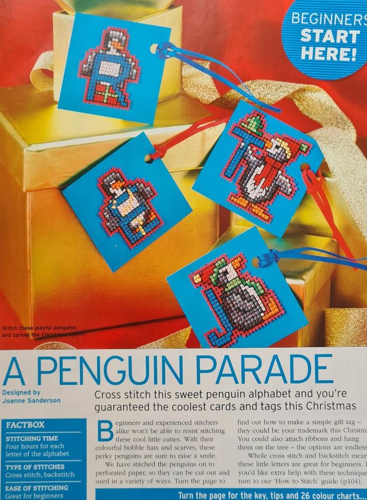 Pinguïns alfabet borduurpatroon, Ophalen, Nieuw, Handborduren, Patroon