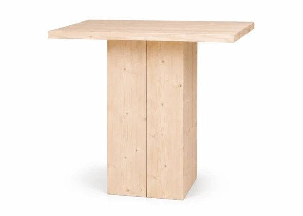 Steigerhouten statafel 80x80 cm - Robuust en Stijlvol, Peelwood, Info@peelwood.nl, Liessel straatsebaan 2, Nieuw