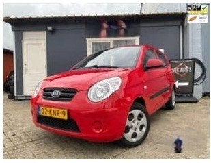 Kia Picanto 1.0 2010 Rood apk jan 2027, Zwart, 4 cilinders, 400 kg, Origineel Nederlands