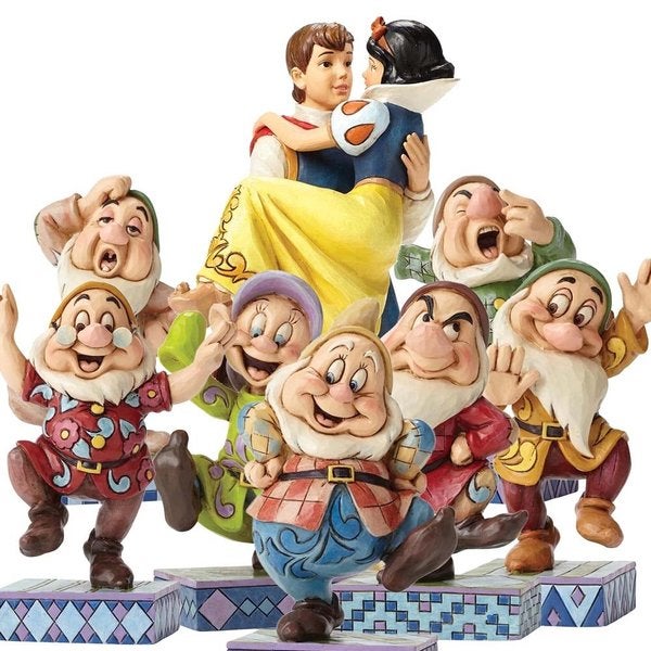 Jim Shore - Disney Traditions snowwhite prins en 7 dwergen, Verzamelen, Disney, Nieuw, Beeldje of Figuurtje, Sneeuwwitje of Doornroosje