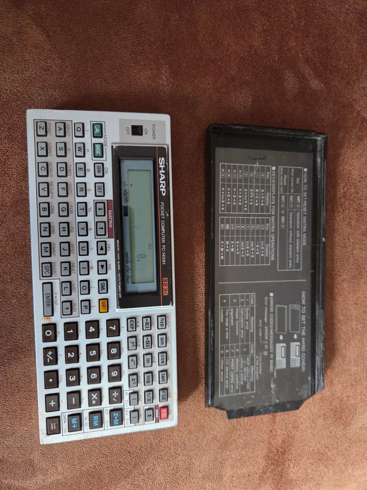 Sharp zak computer pc 1403 h pocket, Computers en Software, Vintage Computers, Ophalen of Verzenden