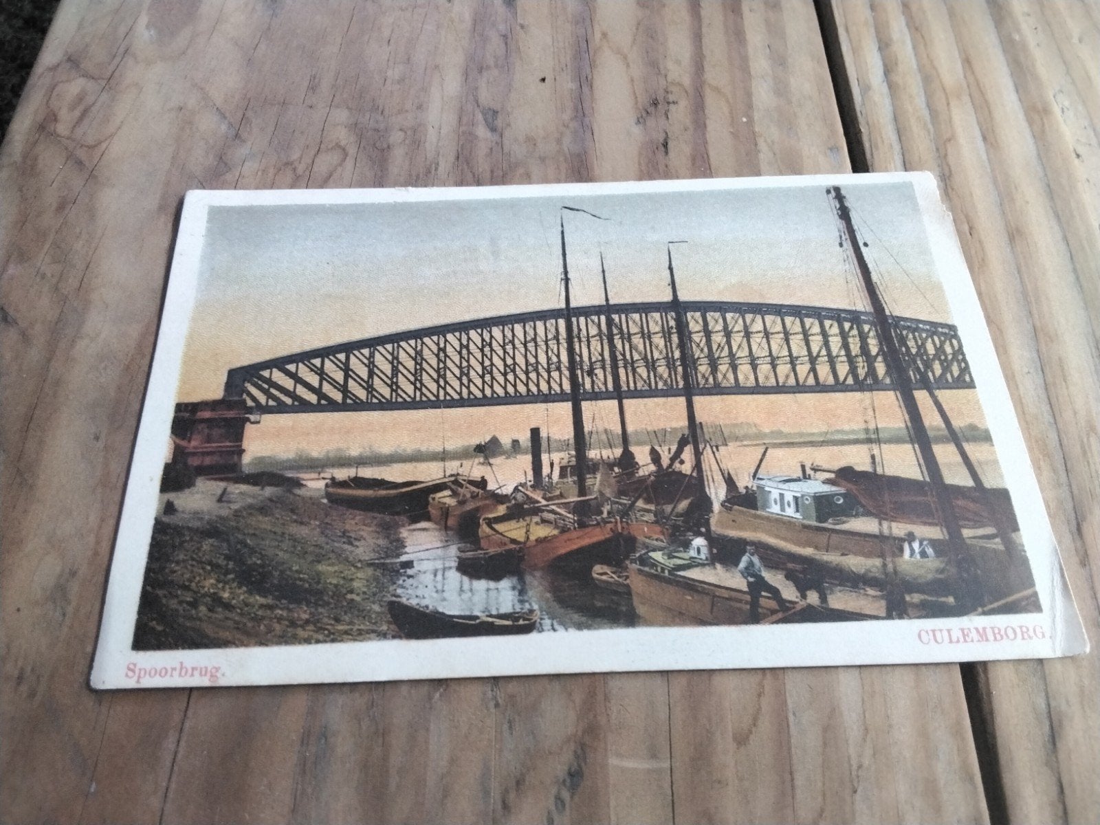 Spoorbrug Culemborg  met een klein hoekje weg, Ophalen, Voor 1940